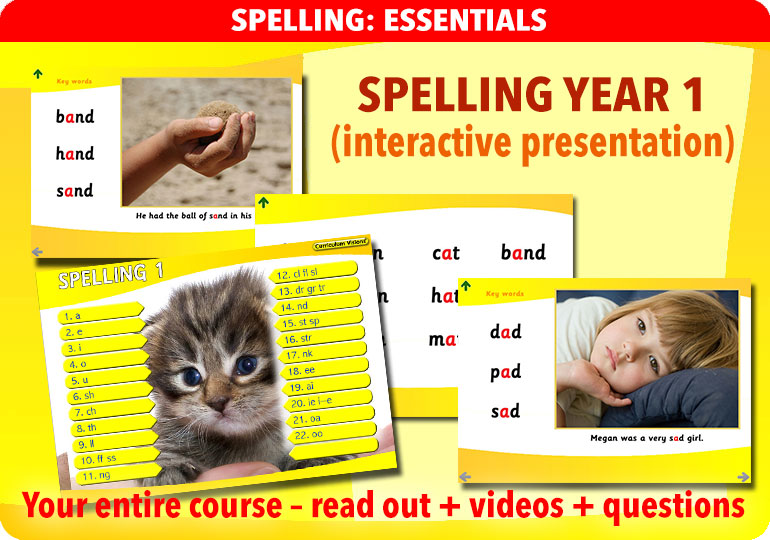 Curriculum Visions teacher spelling and vocabulary literacy english resource