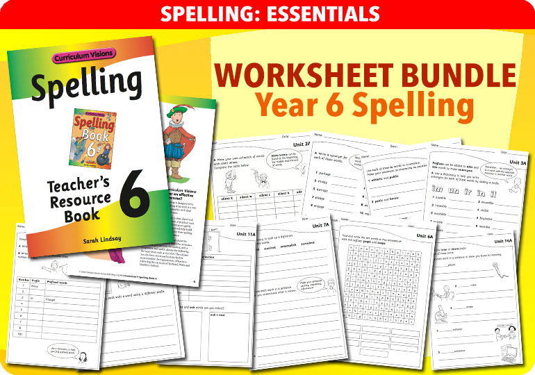 Curriculum Visions teacher spelling and vocabulary literacy english resource