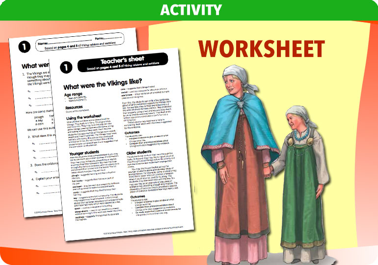 Curriculum Visions teacher the vikings viking raiders and settlers history resource