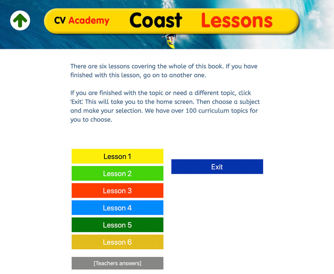 Coast lesson listing and worksheets