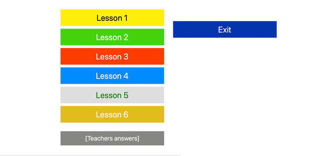 Lesson listing and worksheets