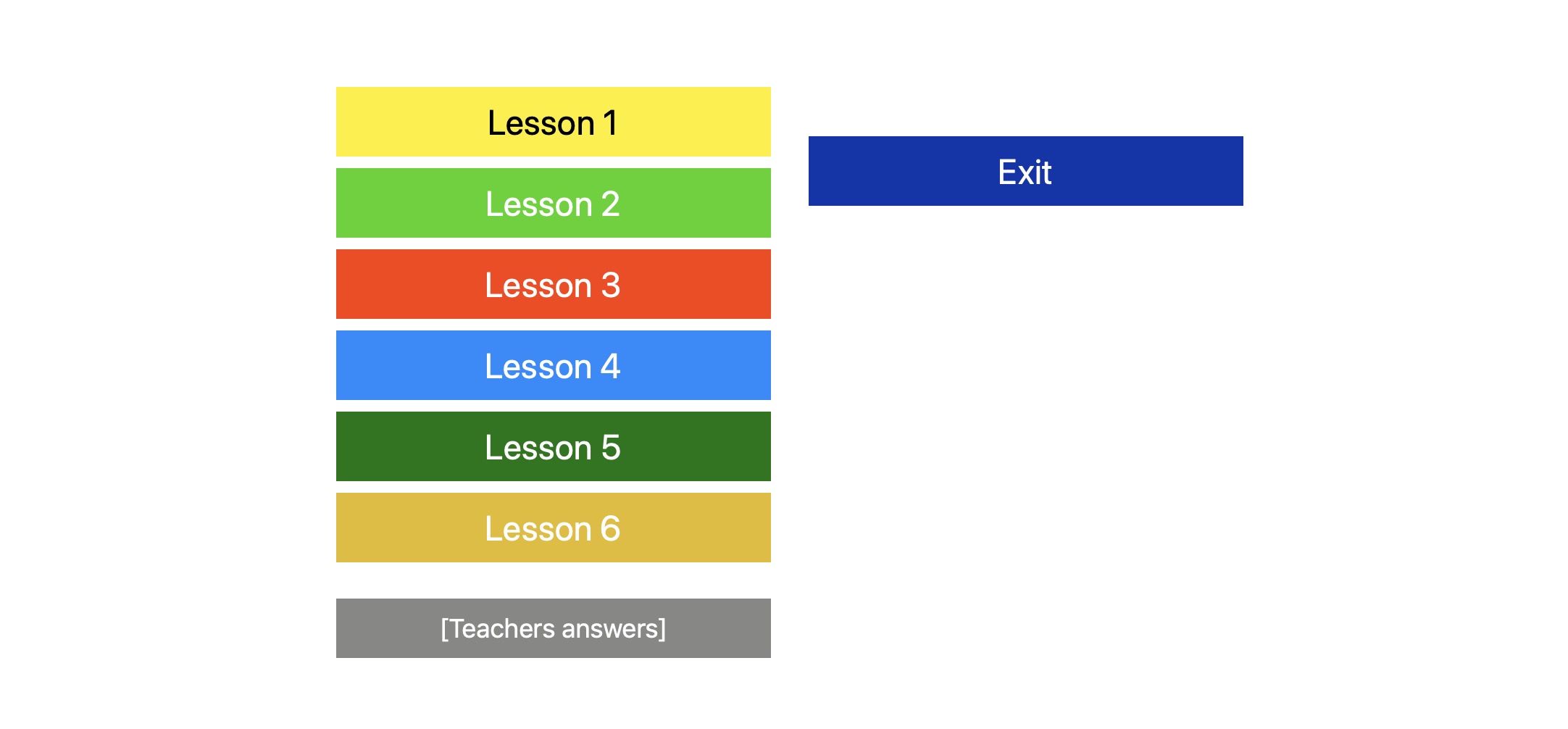 Lesson listing and worksheets