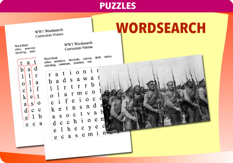 Curriculum Visions teacher WW1 history resource