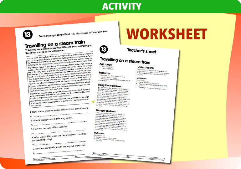 Curriculum Visions teacher victorians victorian times railways history resource