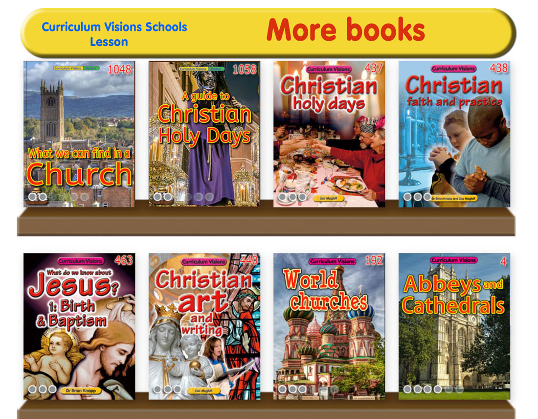 Curated library shelves