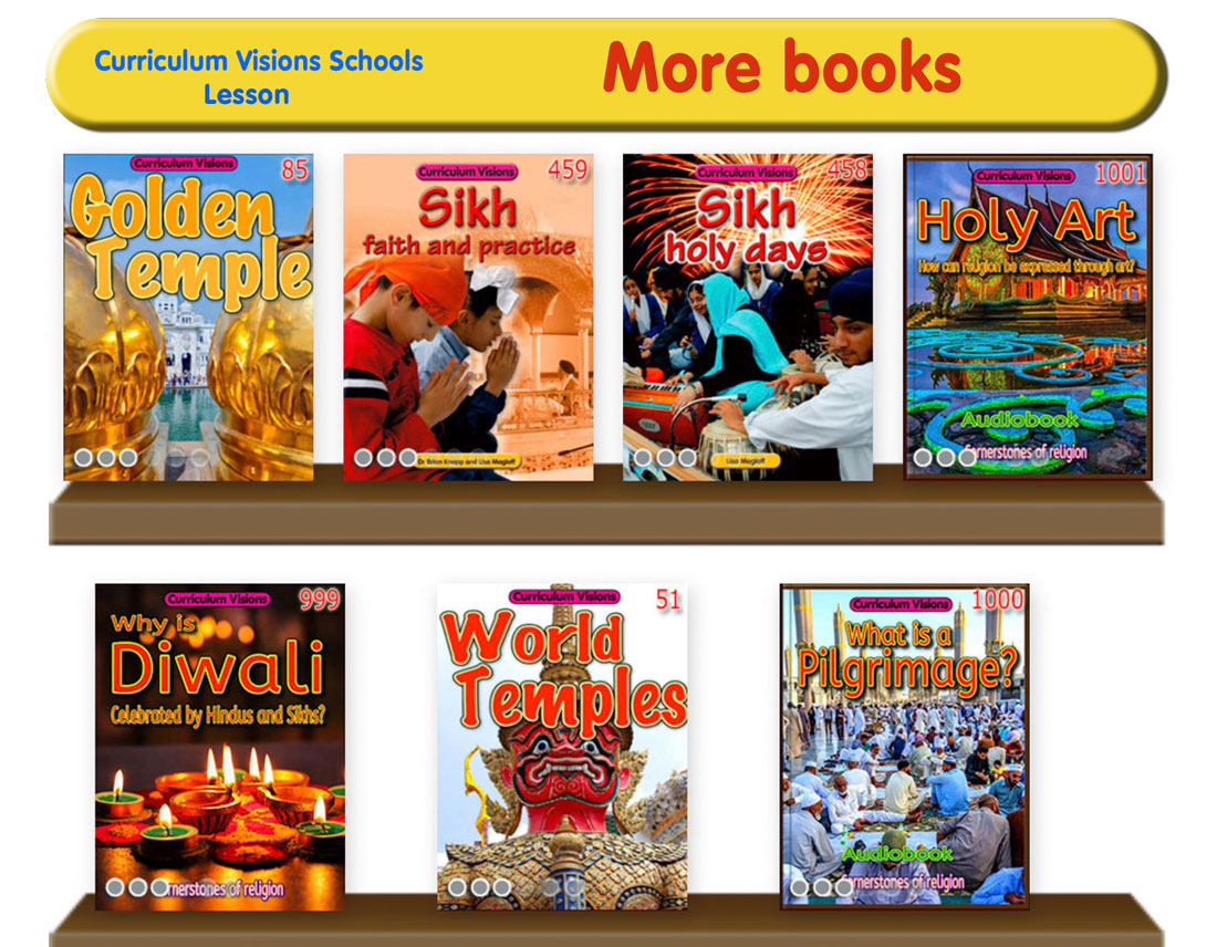 Curated library shelves