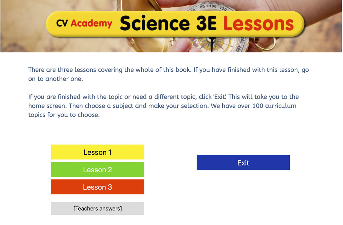 Lesson listing and worksheets