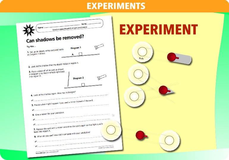 Curriculum Visions teacher light and shadows resource