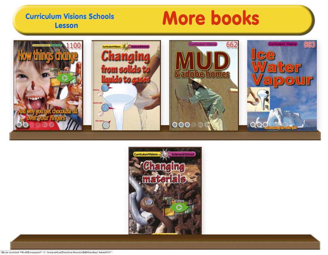 Curated library shelves