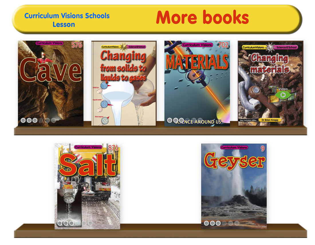 Curated library shelves