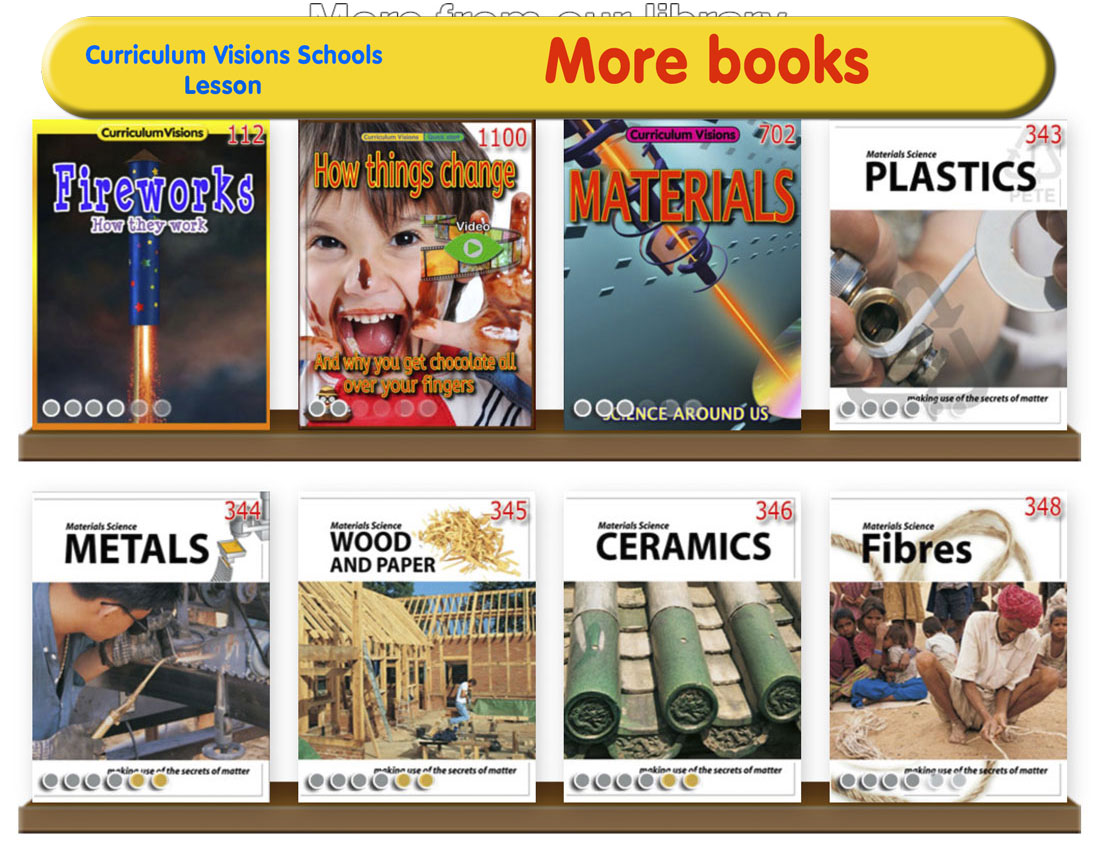 Curated library shelves