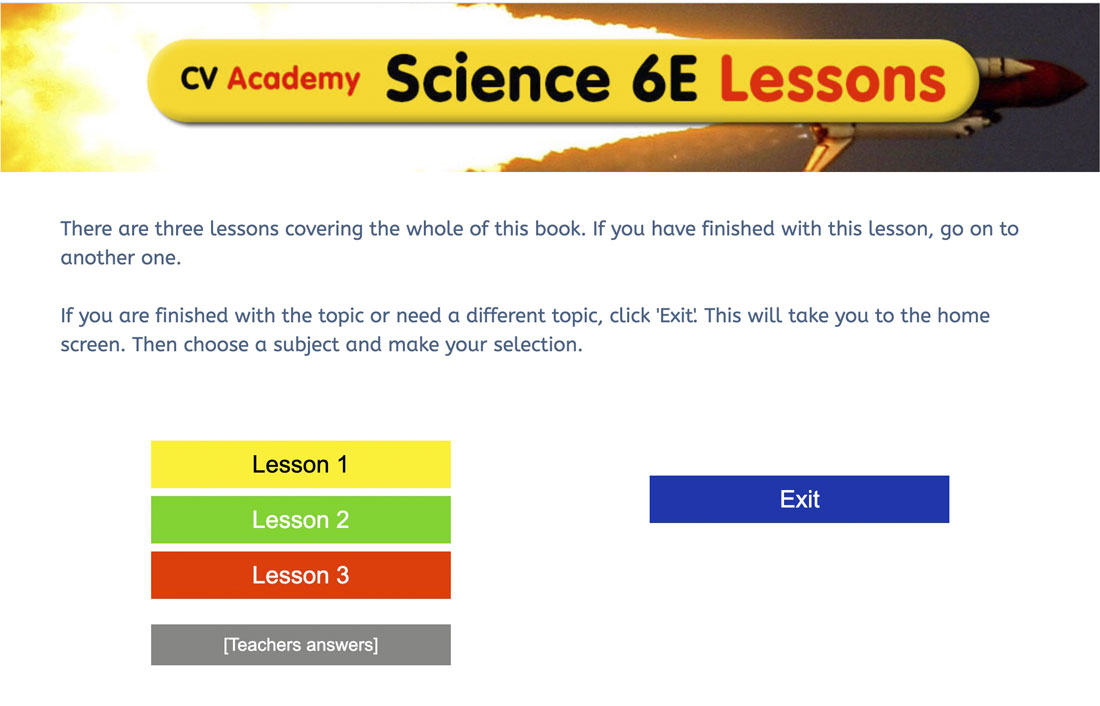 Lesson listing and worksheets