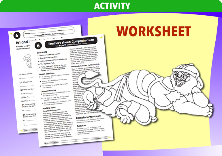 Curriculum Visions teacher buddhist buddhism religion religious worksheet resource