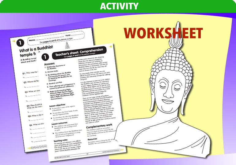 Curriculum Visions teacher buddhist buddhism religion religious worksheet resource