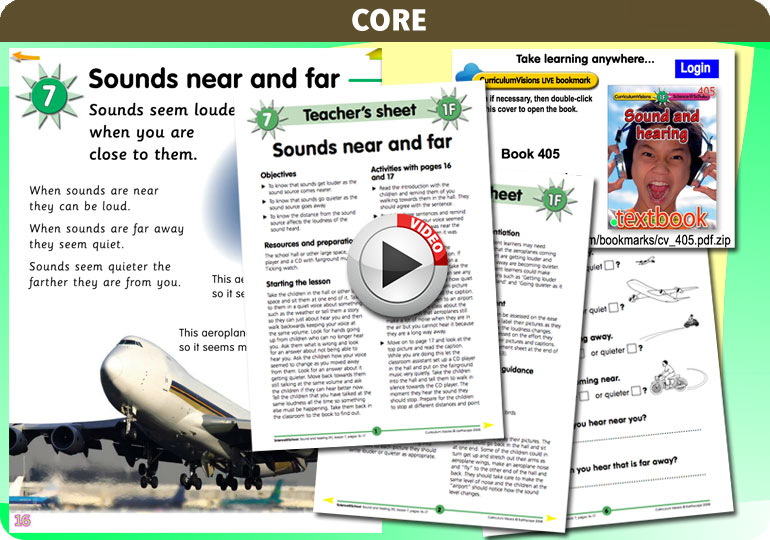 Curriculum Visions teacher sound and hearing resource
