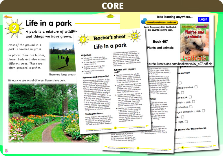Curriculum Visions teacher plants and animals resource