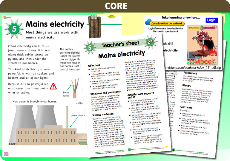 Curriculum Visions teacher using electricity resource